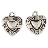 Zinc Alloy Heart Pendants, plated lead & cadmium free Approx 1.5mm, Approx 