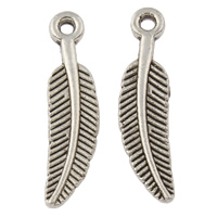 Zinc Alloy Feather Pendants, plated lead & cadmium free Approx 1mm, Approx 