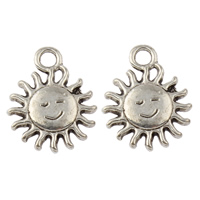 Zinc Alloy Jewelry Pendants, Sun, plated lead & cadmium free Approx 2mm, Approx 