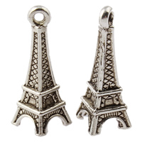Conception de pendentifs en alliage de zinc, Tour Eiffel, Placage, plus de couleurs à choisir, sans plomb et cadmium Environ 1.5mm, Environ Vendu par kg