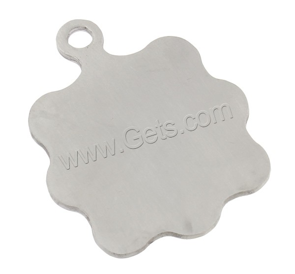 Stainless Steel Tag Charm, hand polished, laser pattern & Customized, original color, 27x33.5x1mm, Hole:Approx 3mm, Sold By PC