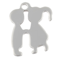Stainless Steel Pendants, Couple, hand polished, original color Approx 3mm 