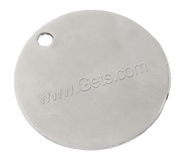 Stainless Steel Tag Charm, Flat Round, hand polished, laser pattern & different size for choice & Customized, original color, Sold By PC