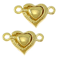 Brass Magnetic Clasp, Heart, plated Approx 2mm 