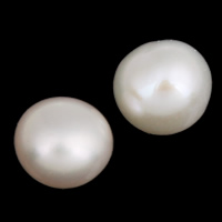 Perles nacres de culture d'eau douce demi percées , perle d'eau douce cultivée, bouton, naturel, semi-foré, plus de couleurs à choisir, 4-5mm Environ 0.8mm Vendu par sac