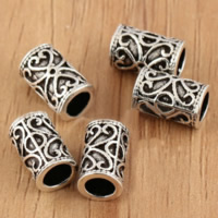 Thailand Sterling Silver Large Hole Bead, Column Approx 3.6mm 