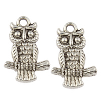 Zinc Alloy Animal Pendants, Owl, plated lead & cadmium free Approx 1.5mm, Approx 