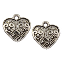 Zinc Alloy Heart Pendants, plated lead & cadmium free Approx 2mm, Approx 