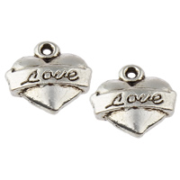 Zinc Alloy Message Pendants, Heart, word love, plated lead & cadmium free Approx 1mm, Approx 