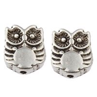 Zinc Alloy Animal Beads, Owl, plated lead & cadmium free Approx 0.5mm, Approx 