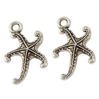 Zinc Alloy Animal Pendants, Starfish, plated lead & cadmium free Approx 1.5mm, Approx 