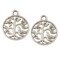 Zinc Alloy Jewelry Pendants, Tree, plated lead & cadmium free Approx 2mm, Approx 