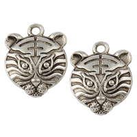 Zinc Alloy Animal Pendants, Tiger, plated lead & cadmium free Approx 1mm, Approx 