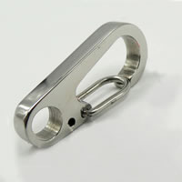 Stainless Steel Key Clasp, original color Approx 6mm, 18mm 