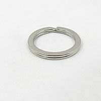 Stainless Steel Key Split Ring, original color, 25mm Approx 22mm 