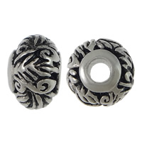 Stainless Steel European Beads, Drum, without troll & blacken Approx 4mm 