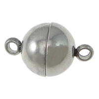 Round Stainless Steel Magnetic Clasp, original color Approx 1.5mm 