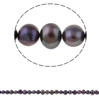 Barock kultivierten Süßwassersee Perlen, Natürliche kultivierte Süßwasserperlen, dunkelviolett, 8-9mm, Bohrung:ca. 0.8mm, Länge:ca. 15.3 ZollInch, verkauft von Strang