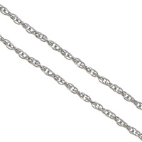 Stainless Steel Rope Chain, 316 Stainless Steel, original color 