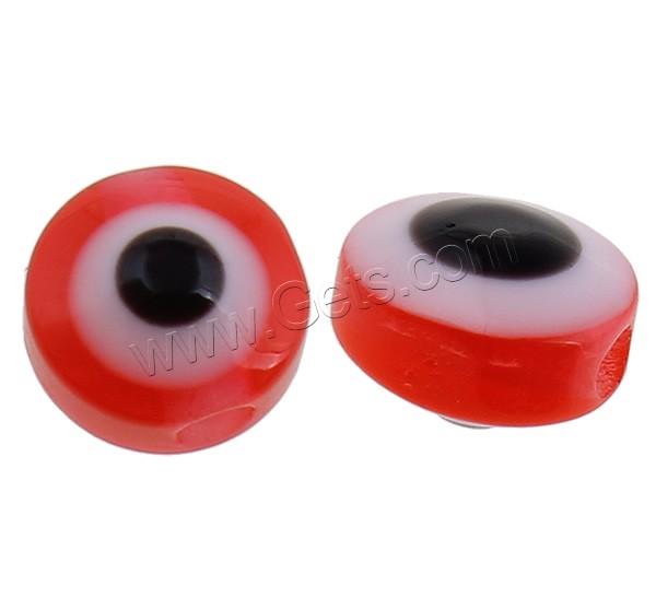 Perles en résine de mauvais œil, normes différentes pour le choix, plus de couleurs à choisir, Trou:Environ 1-2mm, 1000PC/sac, Vendu par sac