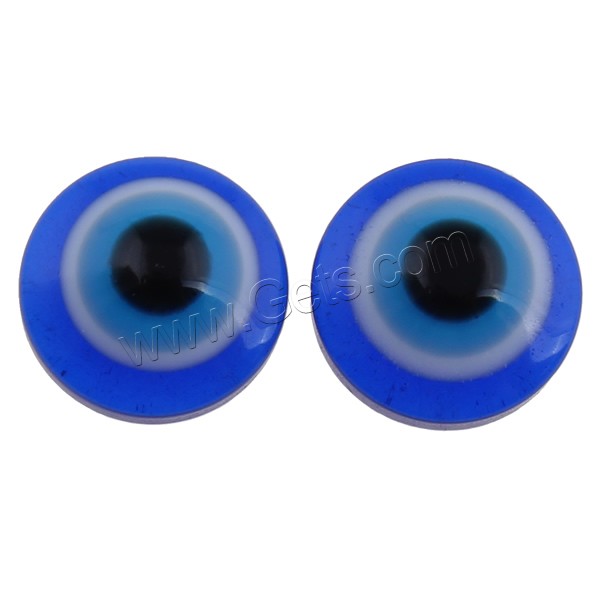 Дурной глаз Кабошон, канифоль, Злой глаз, разный размер для выбора & плоской задней панелью, голубой, 1000ПК/сумка, продается сумка