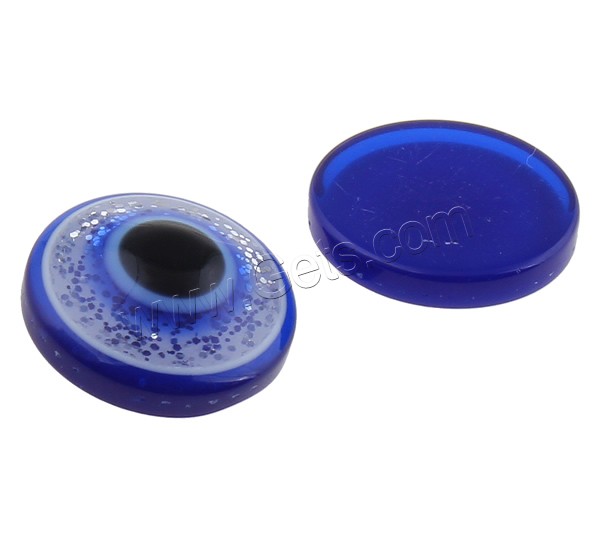 Evil Eye Cabochon, Resin, with Plastic Sequin, different size for choice & flat back, blue, 1000PCs/Bag, Sold By Bag