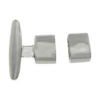 Brass Leather Cord Clasp, platinum color plated  