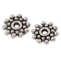 Perles intercalaires en alliage de zinc, fleur, Placage, plus de couleurs à choisir, sans plomb et cadmium Environ 1mm, Environ Vendu par kg