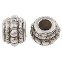 Zinc Alloy European Beads, Drum, plated lead & cadmium free Approx 4.7mm, Approx 
