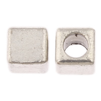 Zinc Alloy Jewelry Beads, Cube, plated lead & cadmium free Approx 1mm, Approx 