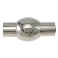Round Stainless Steel Magnetic Clasp, original color Approx 6mm 