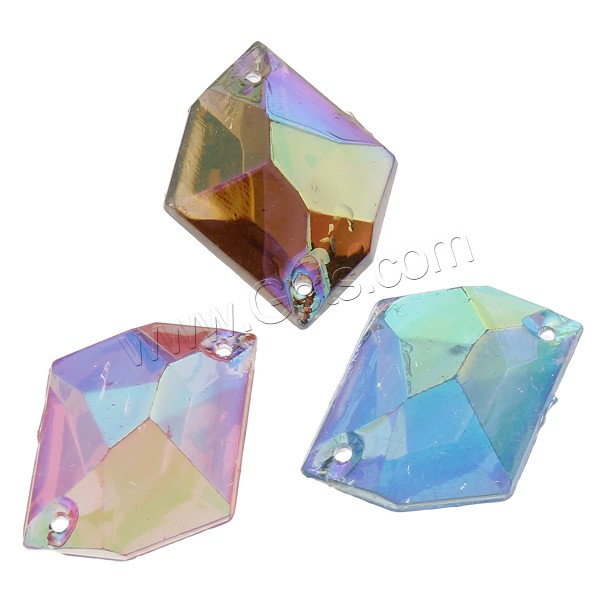 Resin Jewelry Connector, silver color plated, different size for choice & colorful plated & faceted & 1/1 loop, more colors for choice, Hole:Approx 1mm, Sold By Bag