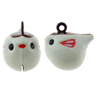 Brass Jingle Bell for Christmas Decoration, Bird, painted, white, nickel, lead & cadmium free Approx 1.5mm 