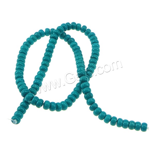 Dyed Natural Turquoise Beads, Rondelle, more sizes for choice, blue, Length:Approx 16 Inch, Sold By Strand