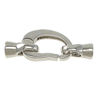 Brass Snap Clasp, plated, with end cap 28mm Approx 