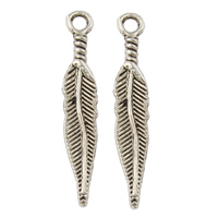 Zinc Alloy Feather Pendants, plated lead & cadmium free Approx 2mm, Approx 