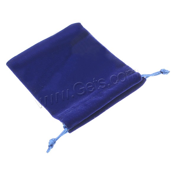 ベルベットのギフト袋, 綿ビロード, とともに ワックスコットンコード, 長方形, 異なるサイズの選択, ブルー, 売り手 パソコン