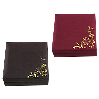 Grosgrain Ribbon Bracelet Box, with Sponge & Velveteen & Plastic, Rectangle, with flower pattern 