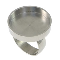 нержавеющая сталь гнездо-оправа для кольца, оригинальный цвет, 22mm, 3mm, 6mm, внутренний диаметр:Приблизительно 20mm, размер:8, продается PC
