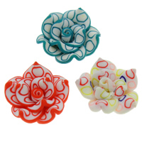 Flower Polymer Clay Beads, handmade Approx 1-1.5mm 