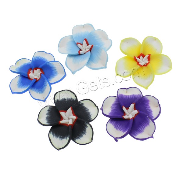 Flower Polymer Clay Beads, handmade, different size for choice, more colors for choice, Hole:Approx 1-1.5mm, 1000PCs/Bag, Sold By Bag