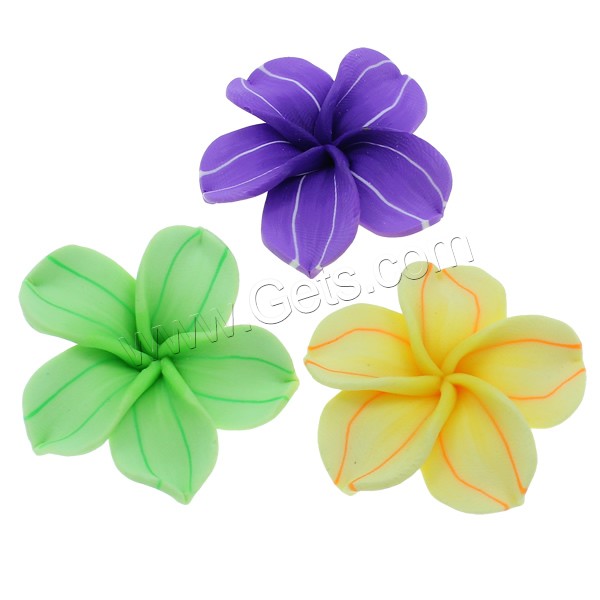 Polymer Clay Cabochon, Flower, handmade, different size for choice, more colors for choice, 2000PCs/Bag, Sold By Bag