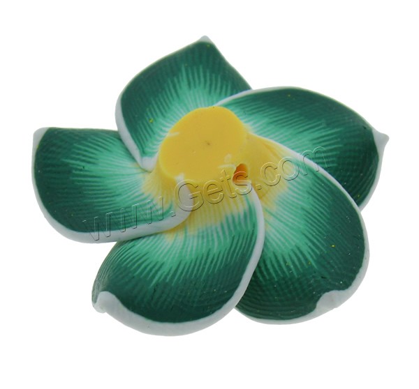 erles fimo en fleur, argile de polymère, fait à la main, normes différentes pour le choix, plus de couleurs à choisir, Trou:Environ 1-1.5mm, 1000PC/sac, Vendu par sac