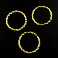 Sägeschnitt Messing Closed Sprung-Ring, Kreisring, plattiert, Twist, keine, 14x14x1.25mm, 5000PCs/Tasche, verkauft von Tasche