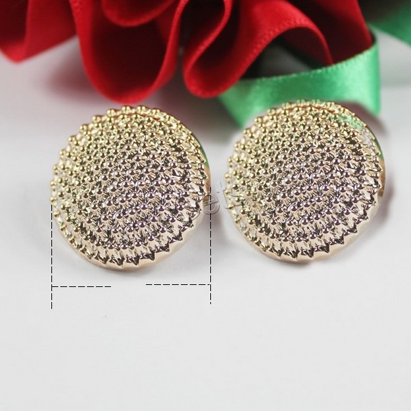Resin Shank Button, Flat Round, gold color plated, different size for choice, Hole:Approx 2mm, 5PCs/Bag, Sold By Bag