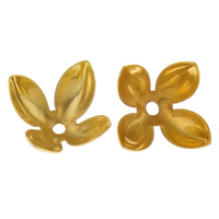 Eisen Perlenkappen, Blume, plattiert, keine, frei von Blei & Kadmium, 12x10mm, Bohrung:ca. 1mm, 5000PCs/Tasche, verkauft von Tasche