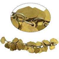 Handmade Brass Chain, Heart, plated 
