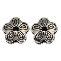 Brass Jewelry Beads, Flower, antique silver color plated, lead & cadmium free Approx 1mm 