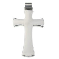 Нержавеющая сталь крест подвески, нержавеющая сталь, Kресты, оригинальный цвет отверстие:Приблизительно 5mm, продается PC