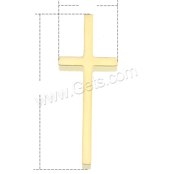 Stainless Steel Cross Pendants, plated, different size for choice, more colors for choice, Hole:Approx 2.5mm, Sold By PC